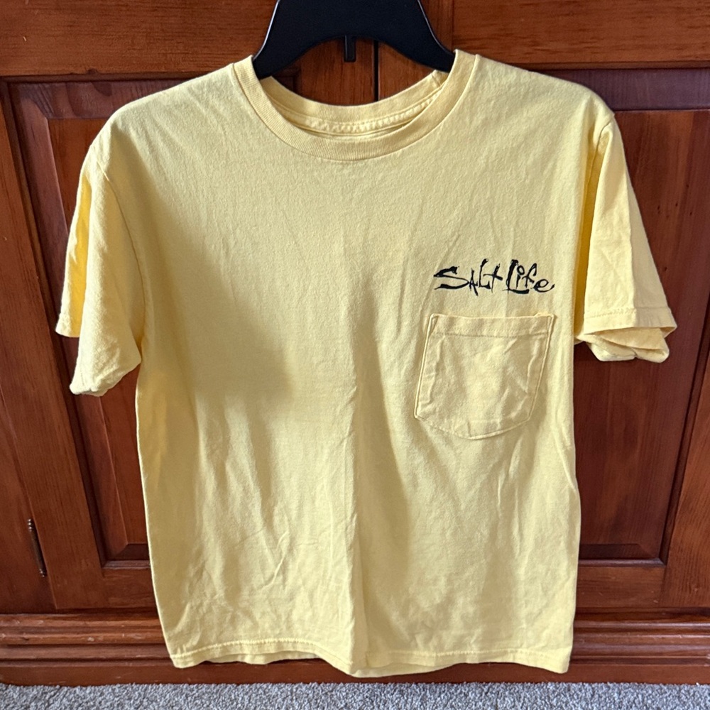 Salt Life Yellow Short Sleeve Tee with pocket